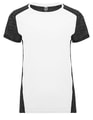 Dames Sportshirt Roly Zolder Wit-Heather Zwart